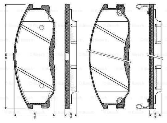 Bosch 0 986 TB2 816 Scheibenbremsbeläge, Set 0986TB2816: Kaufen Sie zu einem guten Preis in Polen bei 2407.PL!