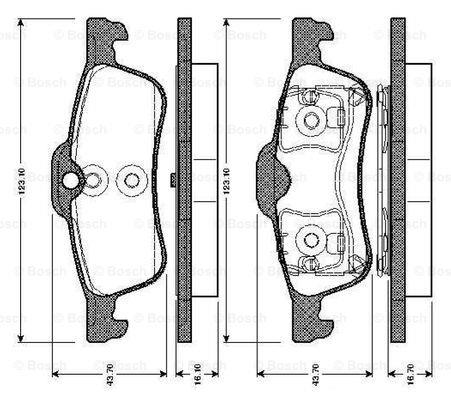 Bosch 0 986 TB2 838 Гальмівні колодки, комплект 0986TB2838: Приваблива ціна - Купити у Польщі на 2407.PL!