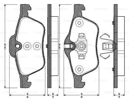 Bosch 0 986 TB2 840 Гальмівні колодки, комплект 0986TB2840: Приваблива ціна - Купити у Польщі на 2407.PL!