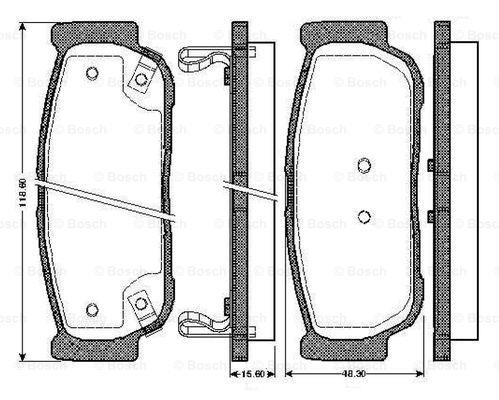 Bosch 0 986 TB2 870 Гальмівні колодки, комплект 0986TB2870: Приваблива ціна - Купити у Польщі на 2407.PL!