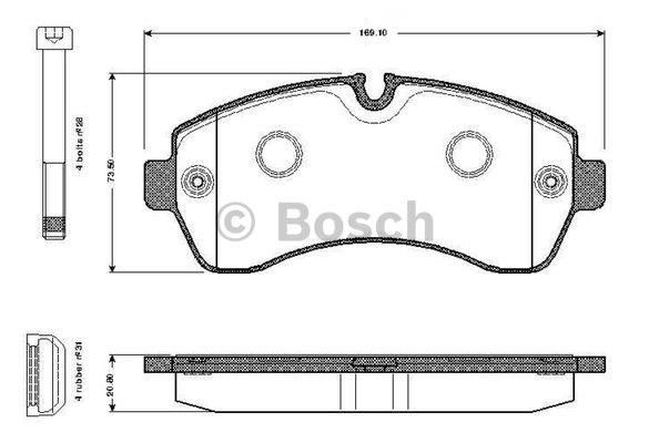 Bosch 0 986 TB2 946 Brake Pad Set, disc brake 0986TB2946: Buy near me in Poland at 2407.PL - Good price!