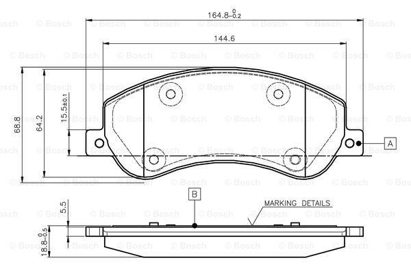 Bosch 0 986 TB2 951 Scheibenbremsbeläge, Set 0986TB2951: Kaufen Sie zu einem guten Preis in Polen bei 2407.PL!