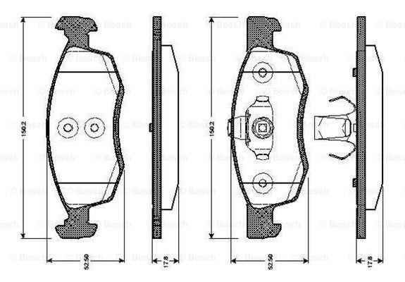 Bosch 0 986 TB3 038 Scheibenbremsbeläge, Set 0986TB3038: Kaufen Sie zu einem guten Preis in Polen bei 2407.PL!