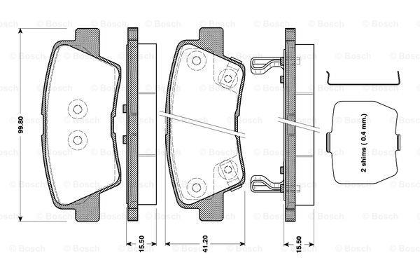 Bosch 0 986 TB3 089 Brake Pad Set, disc brake 0986TB3089: Buy near me in Poland at 2407.PL - Good price!