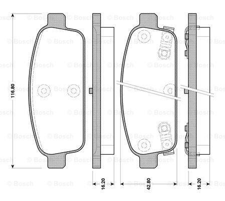 Bosch 0 986 TB3 105 Тормозные колодки дисковые, комплект 0986TB3105: Отличная цена - Купить в Польше на 2407.PL!