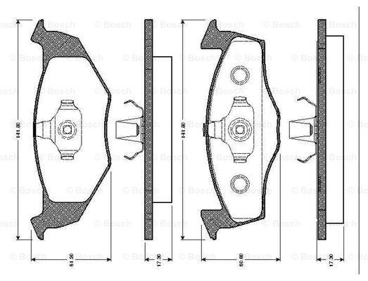 Bosch 0 986 TB2 036 Гальмівні колодки, комплект 0986TB2036: Приваблива ціна - Купити у Польщі на 2407.PL!