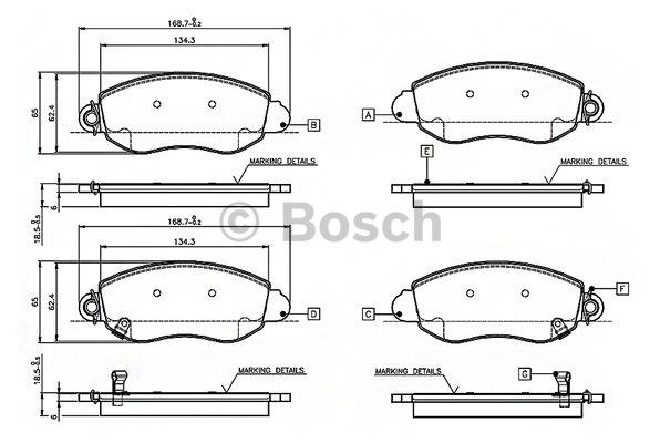 Bosch 0 986 TB2 049 Гальмівні колодки, комплект 0986TB2049: Приваблива ціна - Купити у Польщі на 2407.PL!