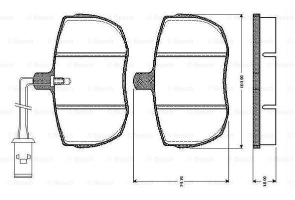 Bosch 0 986 TB2 059 Гальмівні колодки, комплект 0986TB2059: Приваблива ціна - Купити у Польщі на 2407.PL!