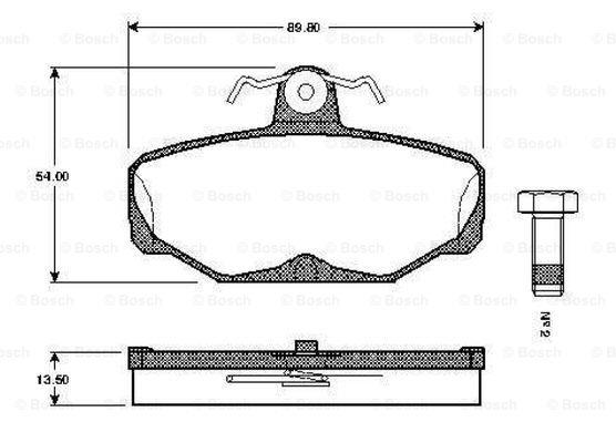 Bosch 0 986 TB2 104 Тормозные колодки дисковые, комплект 0986TB2104: Отличная цена - Купить в Польше на 2407.PL!