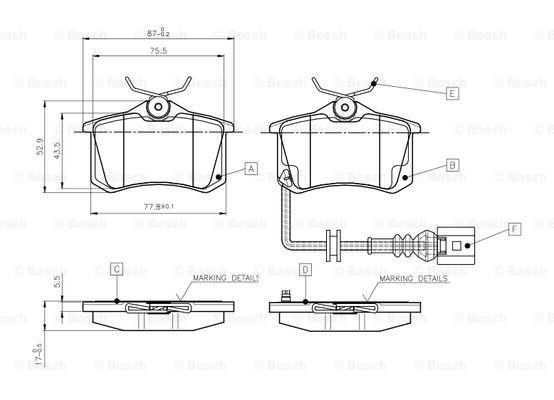 Bosch 0 986 TB2 141 Гальмівні колодки, комплект 0986TB2141: Приваблива ціна - Купити у Польщі на 2407.PL!