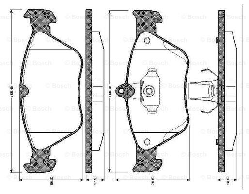 Bosch 0 986 TB2 256 Гальмівні колодки, комплект 0986TB2256: Приваблива ціна - Купити у Польщі на 2407.PL!