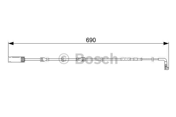 Czujnik zużycia klocków hamulcowych Bosch 1 987 473 052