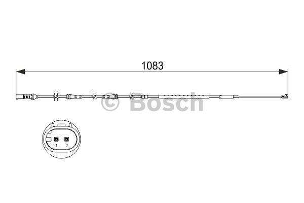 Czujnik zużycia klocków hamulcowych Bosch 1 987 473 500