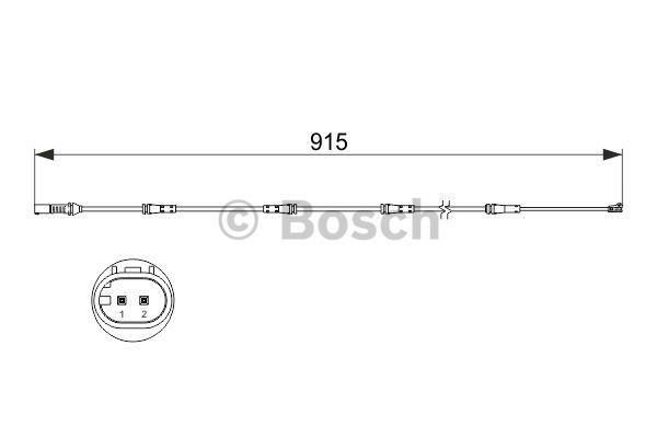 Czujnik zużycia klocków hamulcowych Bosch 1 987 473 509