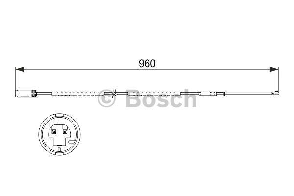 Warning contact, brake pad wear Bosch 1 987 473 523