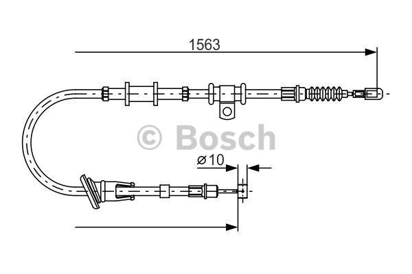 Cable Pull, parking brake Bosch 1 987 482 064