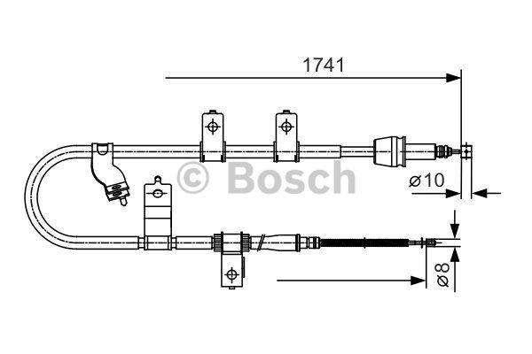 Parking brake cable left Bosch 1 987 482 076