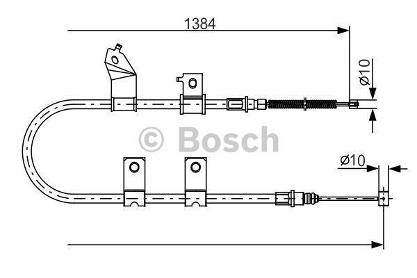 Трос гальма стоянки, лівий Bosch 1 987 482 082