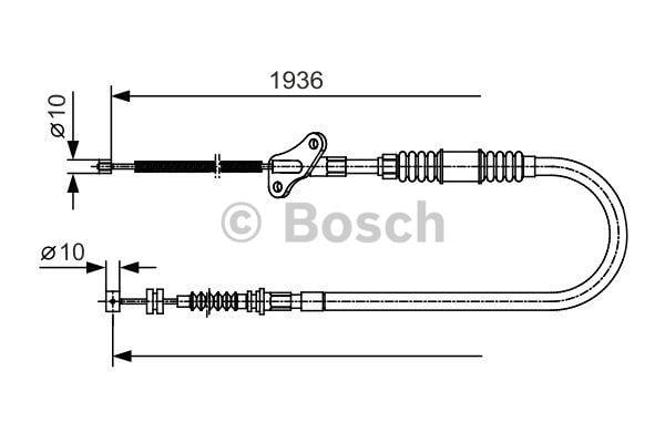 Linka hamulca ręcznego, prawy Bosch 1 987 482 110