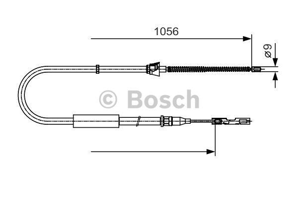 Трос стояночного тормоза, левый Bosch 1 987 482 125