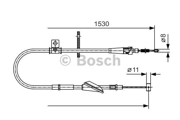 Linka hamulca ręcznego, prawy Bosch 1 987 482 136