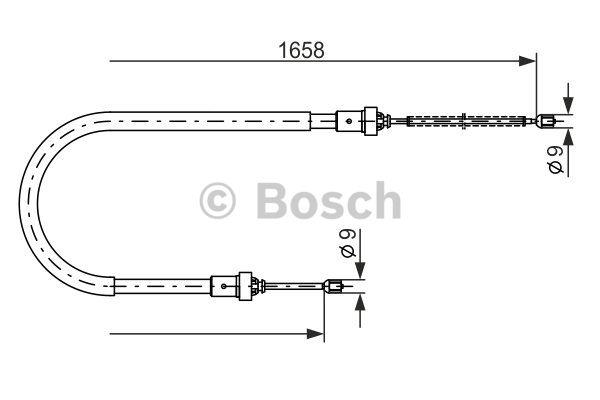 Трос стояночного тормоза Bosch 1 987 482 234