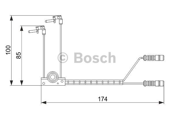 Czujnik zużycia klocków hamulcowych Bosch 1 987 474 584