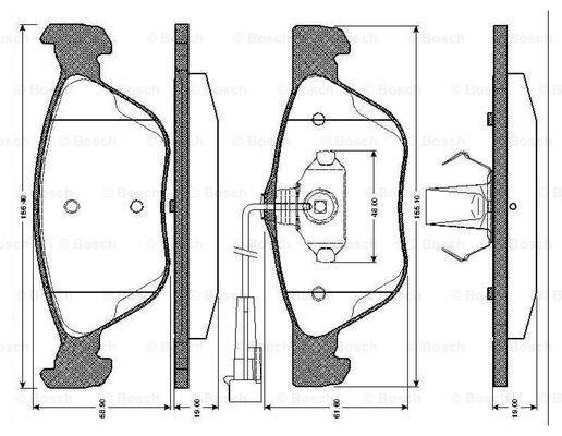 Bosch 0 986 TB2 286 Scheibenbremsbeläge, Set 0986TB2286: Kaufen Sie zu einem guten Preis in Polen bei 2407.PL!