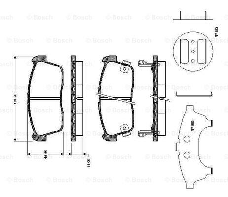 Bosch 0 986 TB2 357 Brake Pad Set, disc brake 0986TB2357: Buy near me in Poland at 2407.PL - Good price!