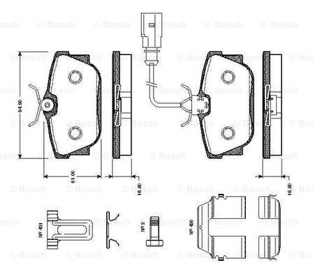 Bosch 0 986 TB2 376 Brake Pad Set, disc brake 0986TB2376: Buy near me in Poland at 2407.PL - Good price!