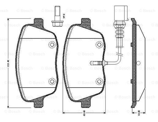 Bosch 0 986 TB2 382 Гальмівні колодки, комплект 0986TB2382: Приваблива ціна - Купити у Польщі на 2407.PL!