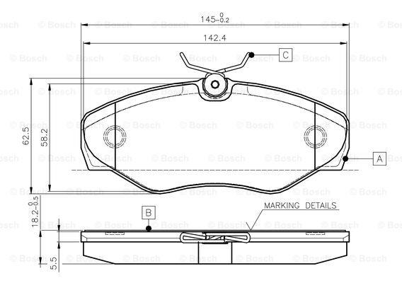 Bosch 0 986 TB2 402 Brake Pad Set, disc brake 0986TB2402: Buy near me in Poland at 2407.PL - Good price!