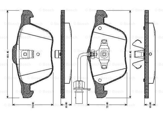 Bosch 0 986 TB2 405 Brake Pad Set, disc brake 0986TB2405: Buy near me in Poland at 2407.PL - Good price!