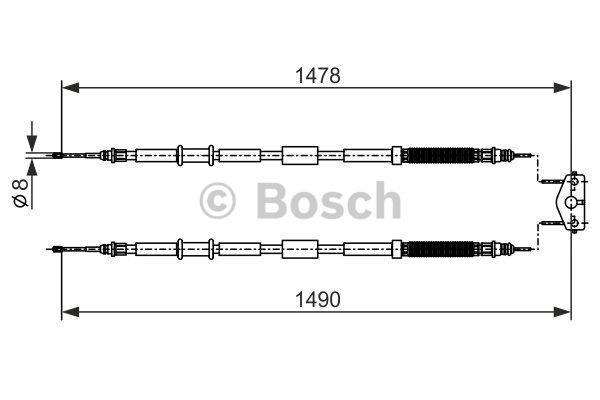 Трос гальма стоянки Bosch 1 987 482 282