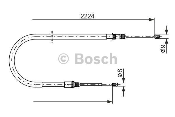 Linka hamulca tył Bosch 1 987 482 303