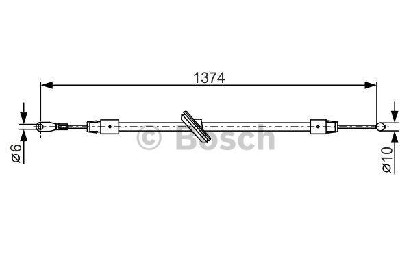 Cable Pull, parking brake Bosch 1 987 482 312