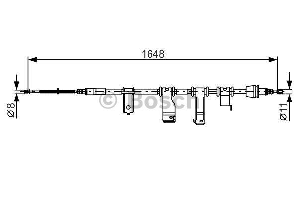 Parking brake cable, right Bosch 1 987 482 350