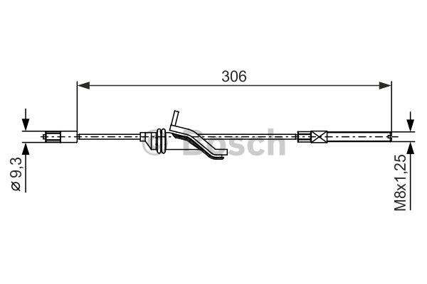 Cable Pull, parking brake Bosch 1 987 482 369