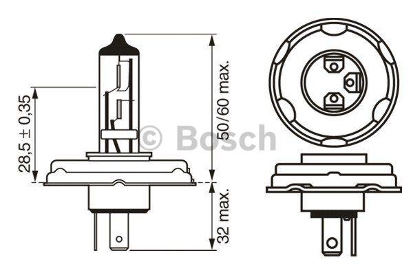 Bosch Żarówka halogenowa Bosch Pure Light 12V R2 45&#x2F;40W – cena 10 PLN