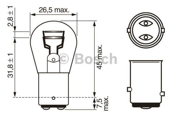 Лампа накаливания P21&#x2F;5W 24V 21&#x2F;5W Bosch 1 987 302 524