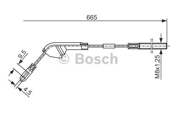 Parking brake cable left Bosch 1 987 477 142