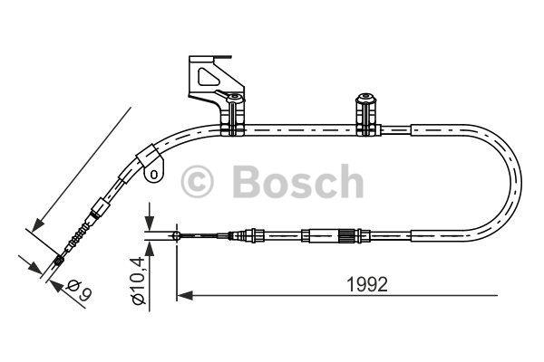 Трос гальма стоянки, лівий Bosch 1 987 477 244