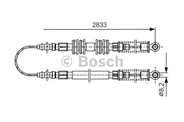 Трос гальма стоянки Bosch 1 987 477 296