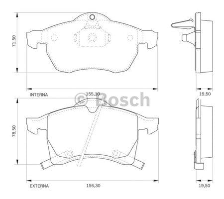 Bosch 0 986 BB0 138 Brake Pad Set, disc brake 0986BB0138: Buy near me in Poland at 2407.PL - Good price!
