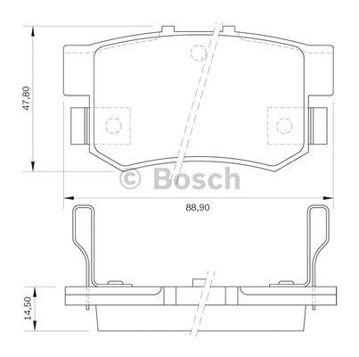 Bosch 0 986 BB0 163 Scheibenbremsbeläge, Set 0986BB0163: Kaufen Sie zu einem guten Preis in Polen bei 2407.PL!