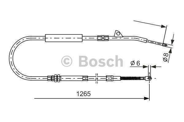 Bosch Linka hamulca ręcznego, lewy – cena 124 PLN