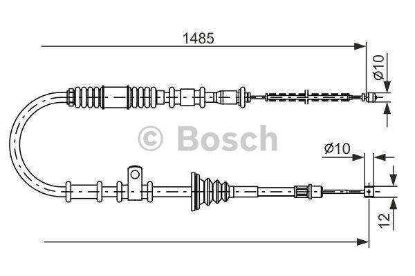 Parking brake cable left Bosch 1 987 477 674