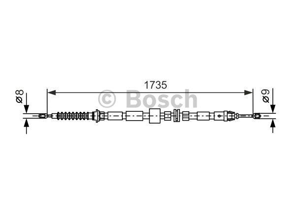 Bosch Linka hamulca tył – cena 94 PLN