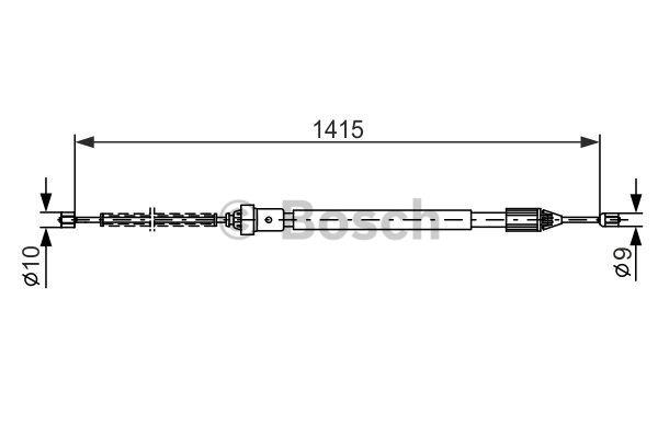Parking brake cable, right Bosch 1 987 477 782