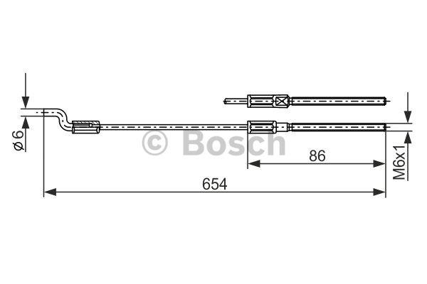 Cable Pull, parking brake Bosch 1 987 477 833